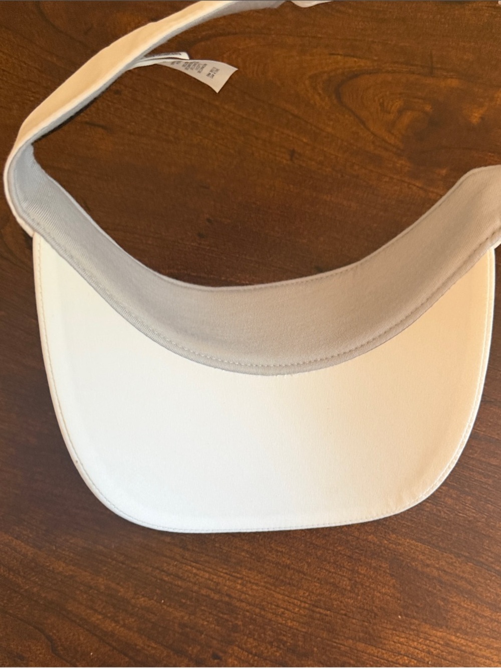 Under Armour White Athletic Visor with Silver Logo - Picture 4 of 4